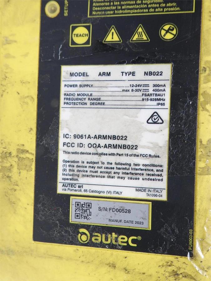 Autec Model ARM Type NB022 Radio Remote Control Receiver - UNTESTED