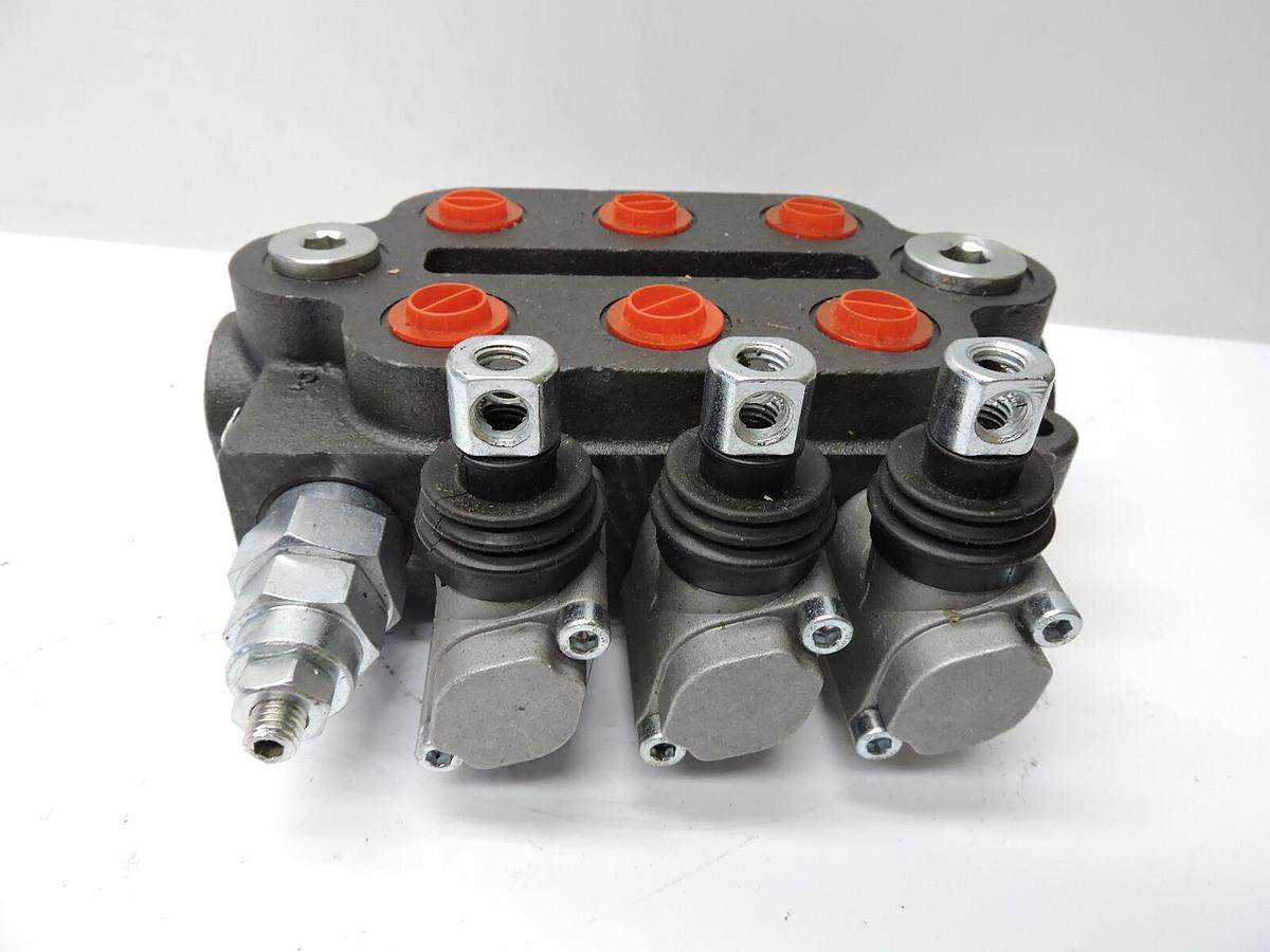 ZT-L20-0T/3 3 Spool Hydraulic Monoblock Double Acting Control Valve - NOB NEW!