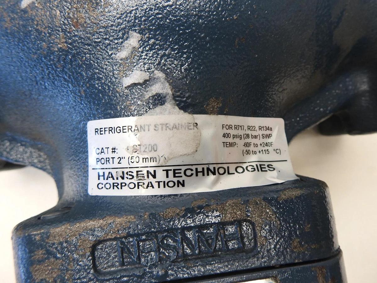 Hansen ST200 Refrigerant Strainer Close Coupled 2", 60 Mesh - NOB NEW!