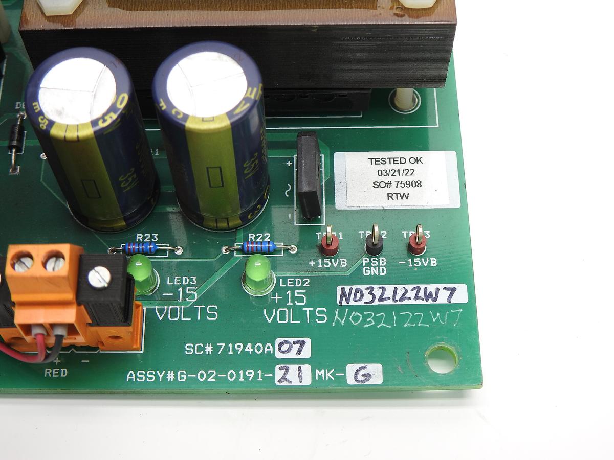 Used Ajax Tocco IGBT Gate Drive Board G-02-0191-21MK-G 