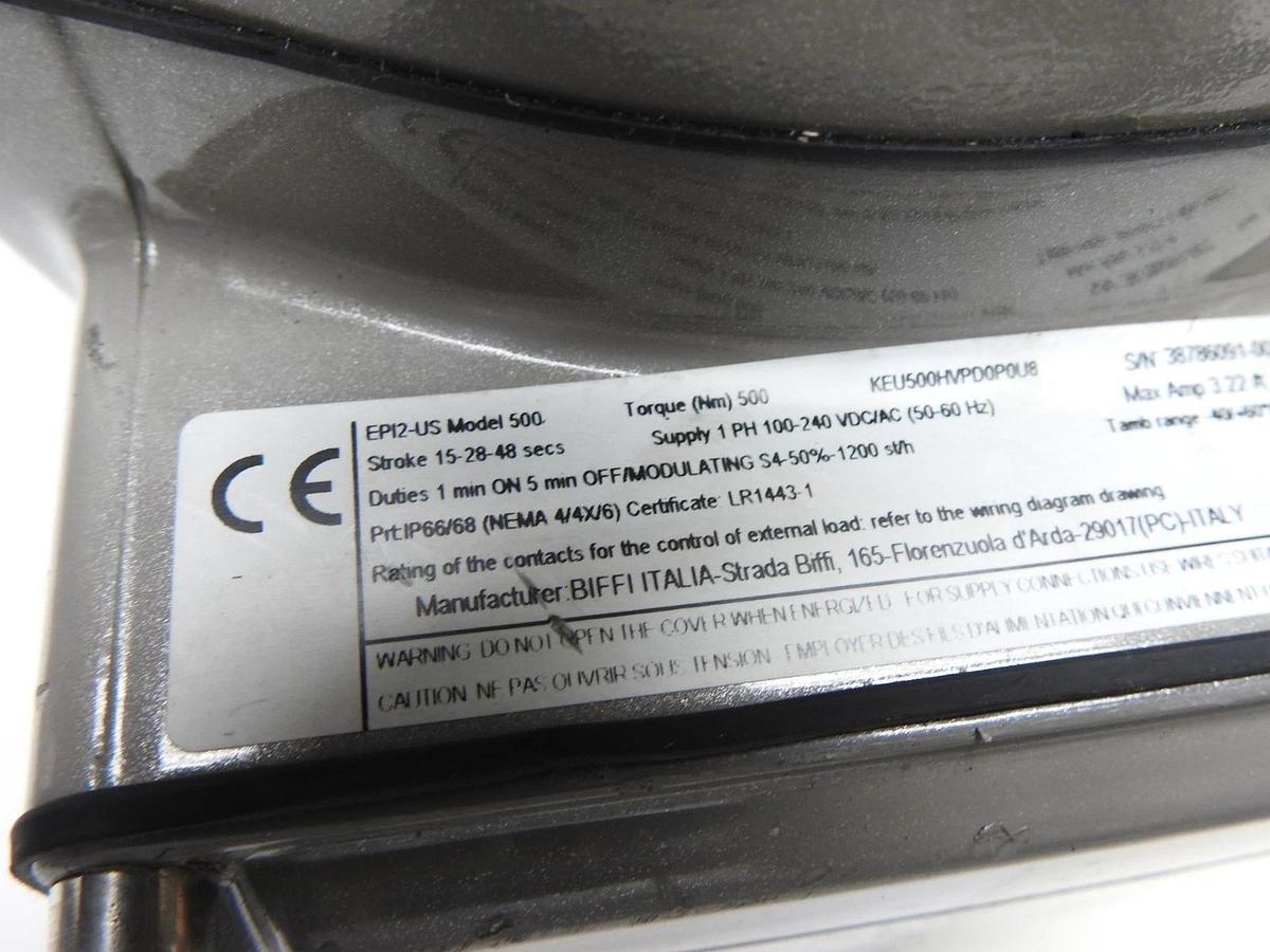 EMERSON Keystone EPI2-US Model 500 Electric Actuator KEU500HVPD0P0U8 EPI-2 EPI