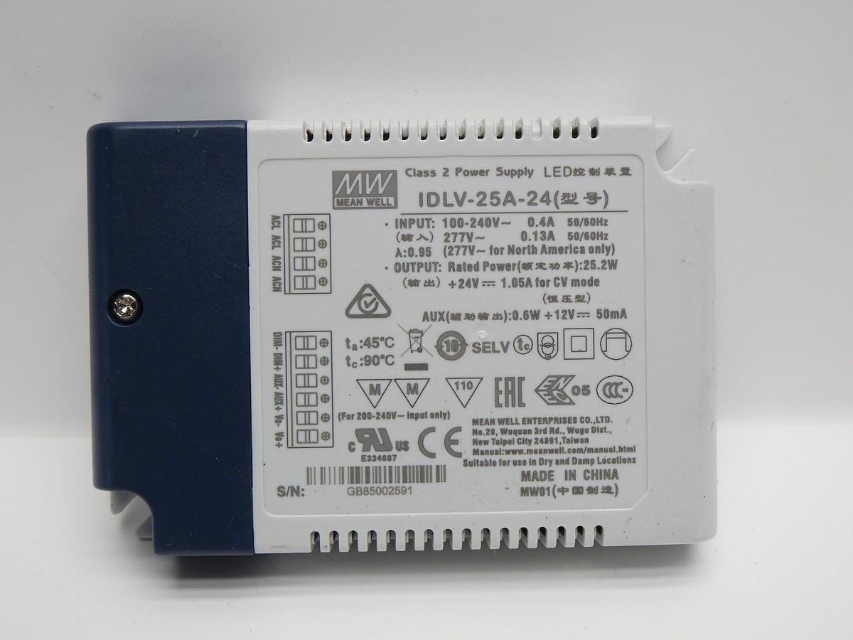 MeanWell IDLV-25A-24, LED Power Supply - BULK NEW!