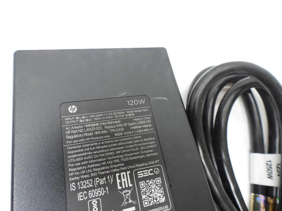 NEW HP 120w AC Power Adapter (TPN-DA19) with Power Cable (VG)