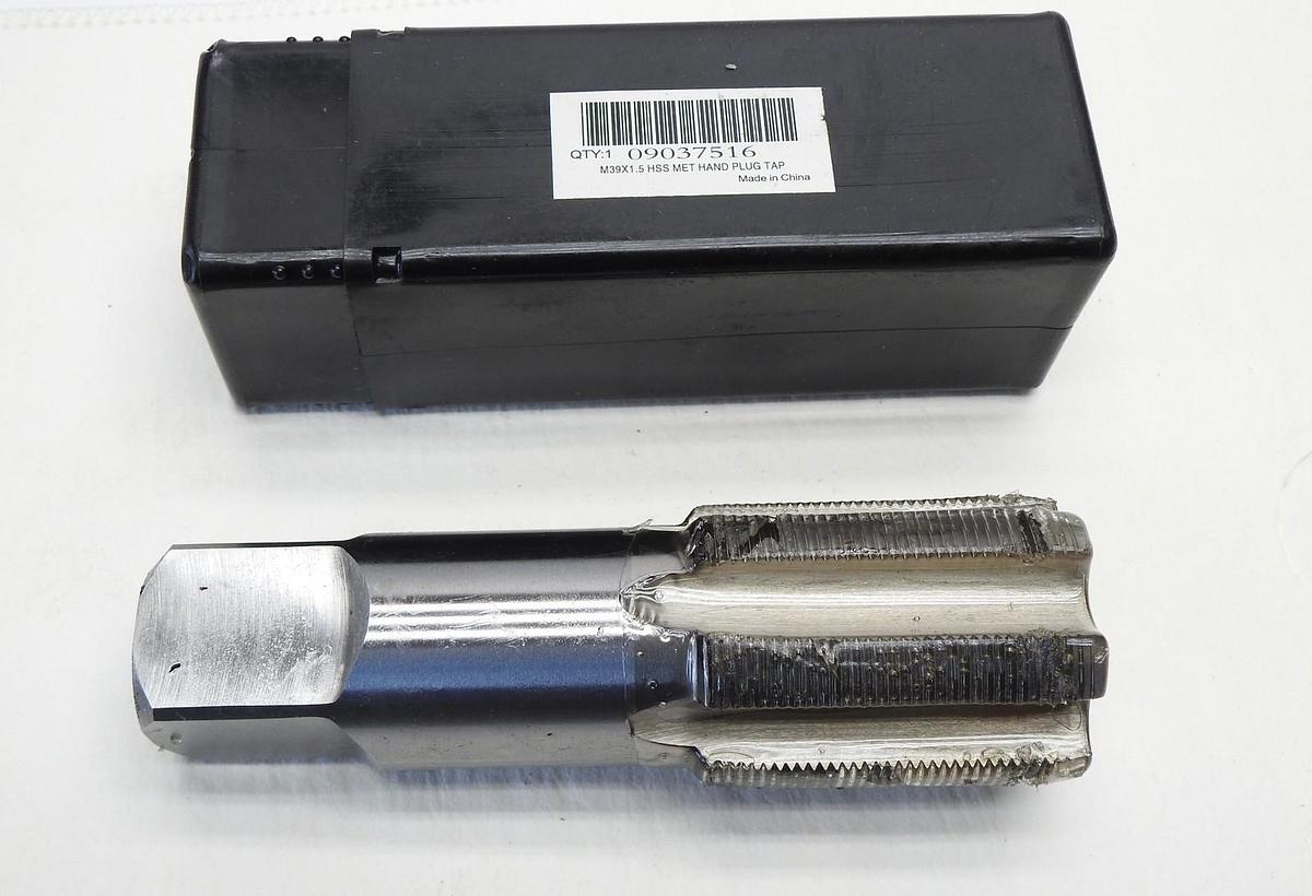 Value Collection Straight Flute Tap M39x1.50 Metric Fine, 6 Flutes, 09037516 NEW
