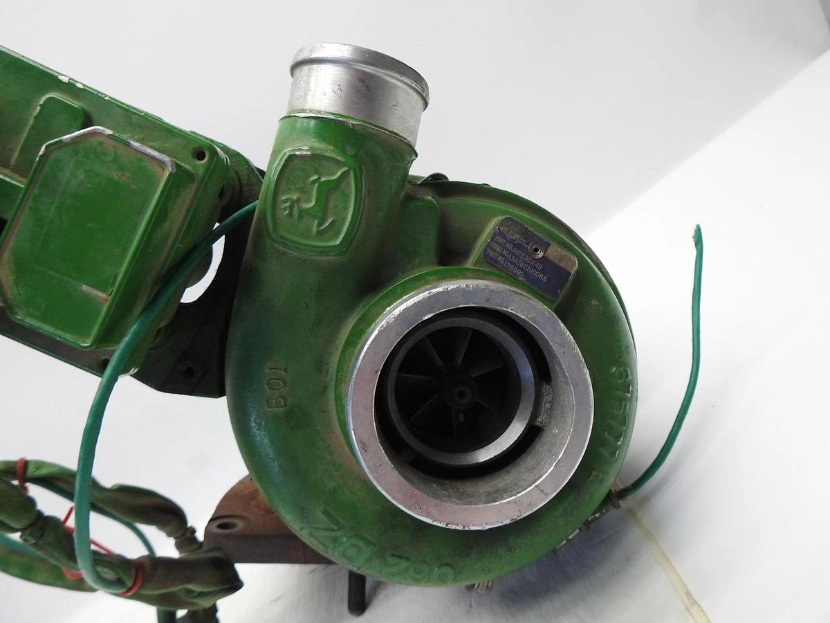 OEM John Deere RE535243 Turbocharger, 12Volts Turbo w/ Actuator DZ108162 Genuine