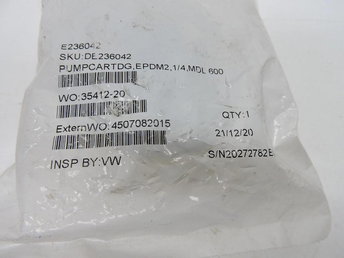 SEKO E236042 1-6, 9, Pump Cartridge w/ EPDM2  0.250” ID tubing, 3/8”B - 3/8”B