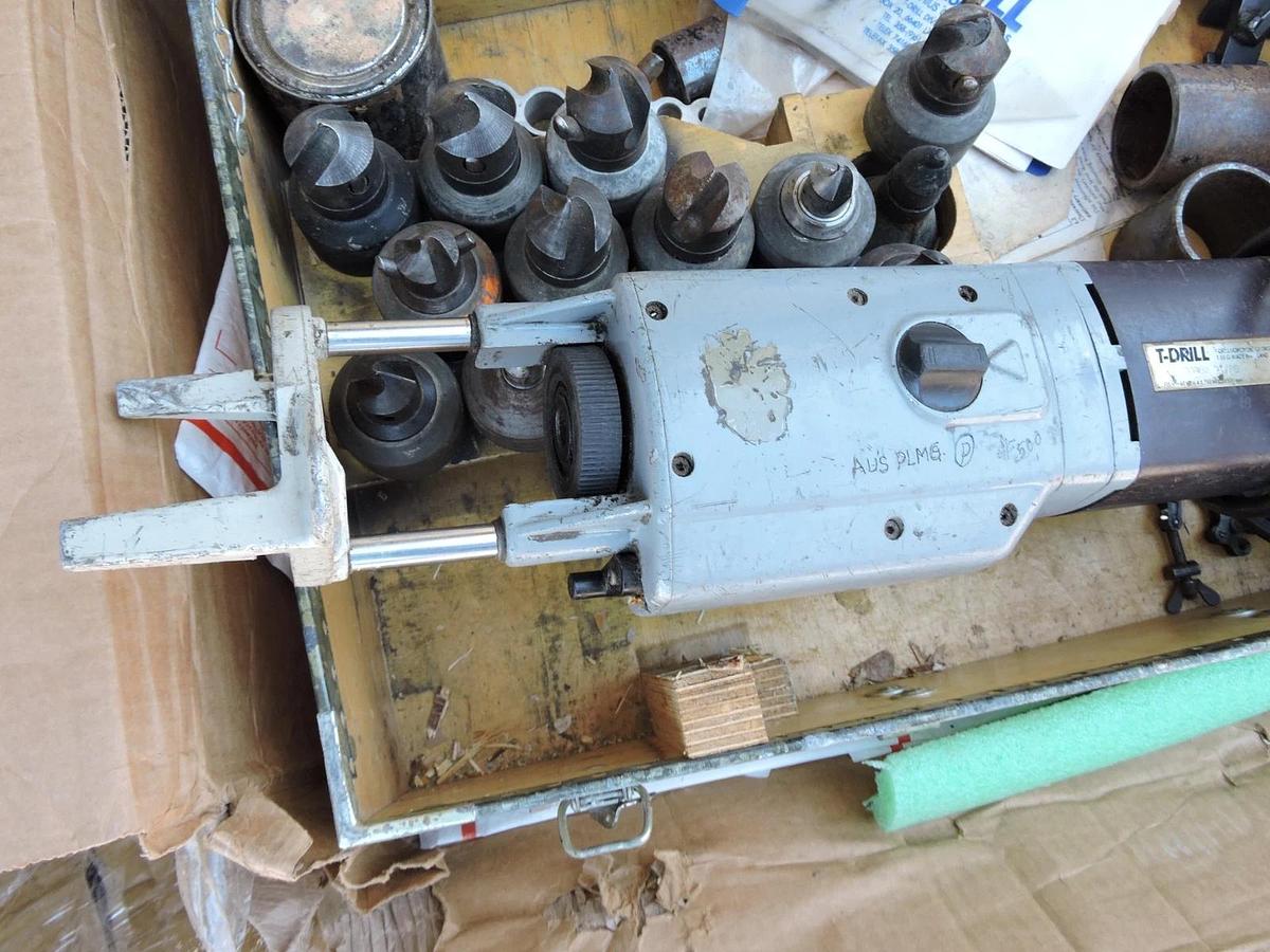 T-DRILL T-55g / T55G PORTABLE COLLARING MACHINE COPPER w/ Accessories!