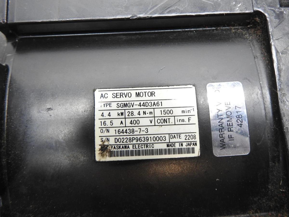 Yaskawa SGMGV-44D3A61 Servo Motor - USED WORKS!