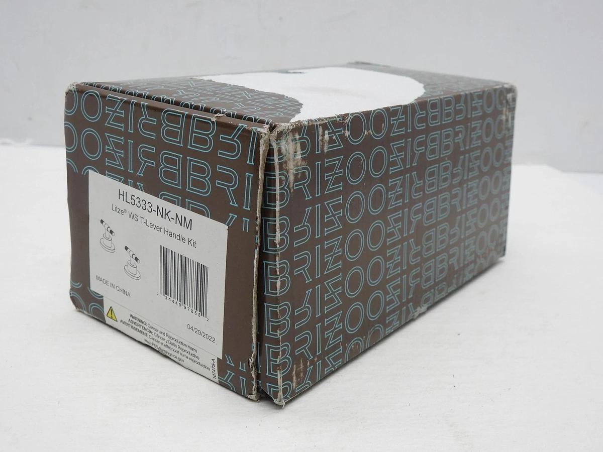 Brizo Litze HL5333-NK-NM Luxe Nickel Widespread T-Lever Knurl Handle Kit NEW!