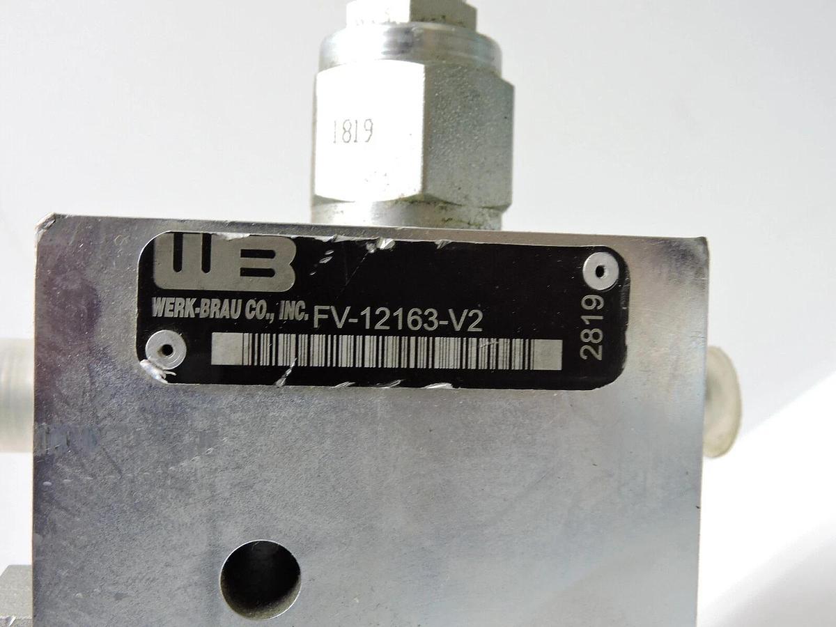 Werk Brau FV-12163-V2 Hydraulic Manifold Block w/ Cartridge Valves