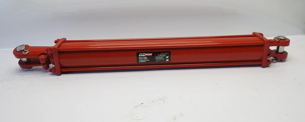 Hydroworks Hydraulic Cylinder (RED) Bore: 3", Stroke: 24" Pressure: 2500 PSI