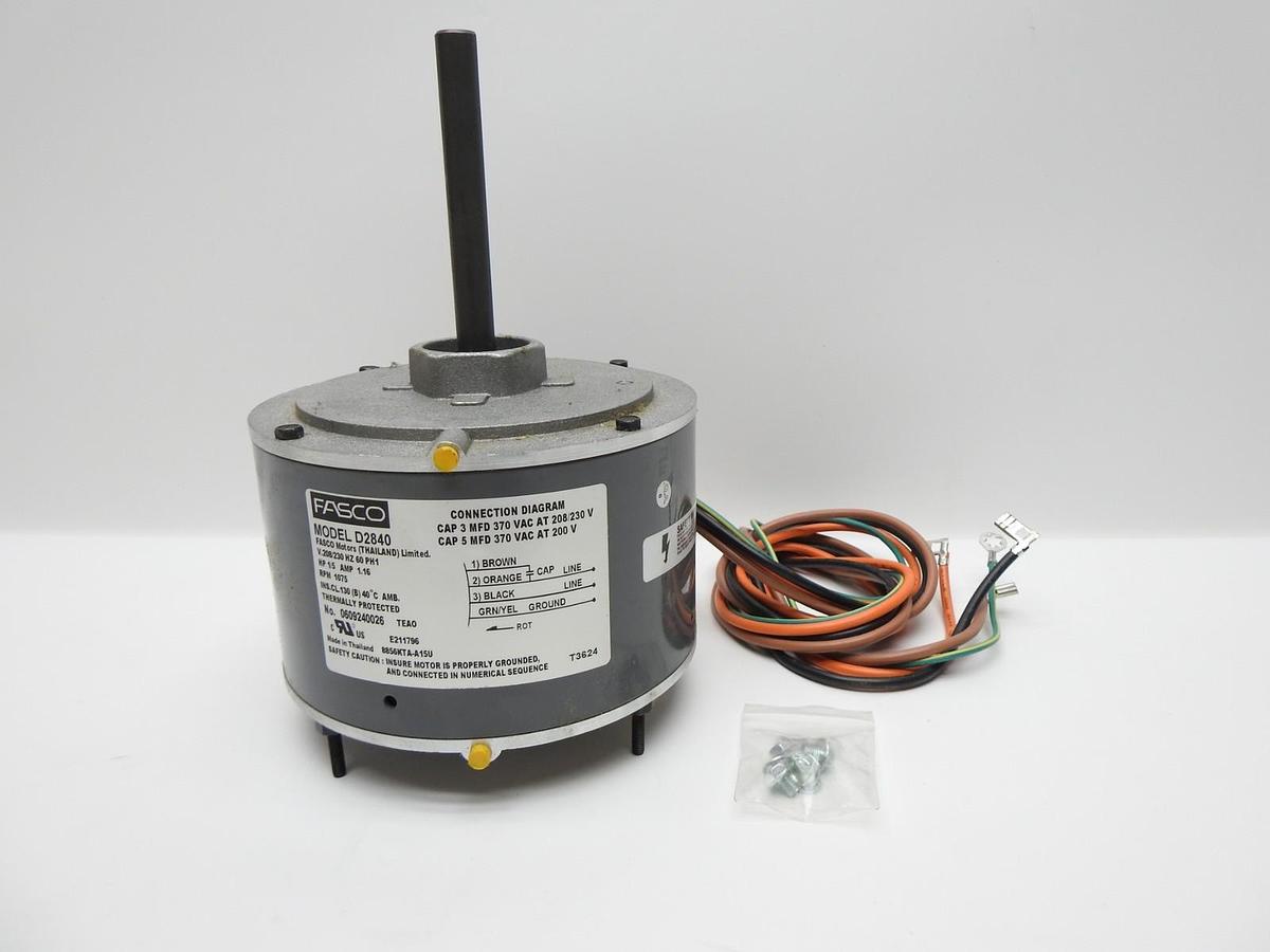 Fasco D2840 5.6" 1/5 Horse Power Condenser Fan Motor S88-601 - NOB NEW!