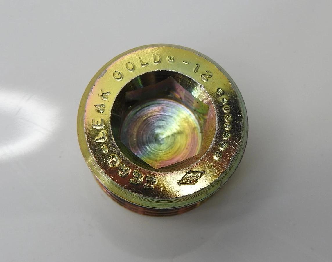 Zero-Leak Gold-12 Magnetic Plug (1 1/16" - 12) .563" Hex Head OEM Zeroleak NEW!