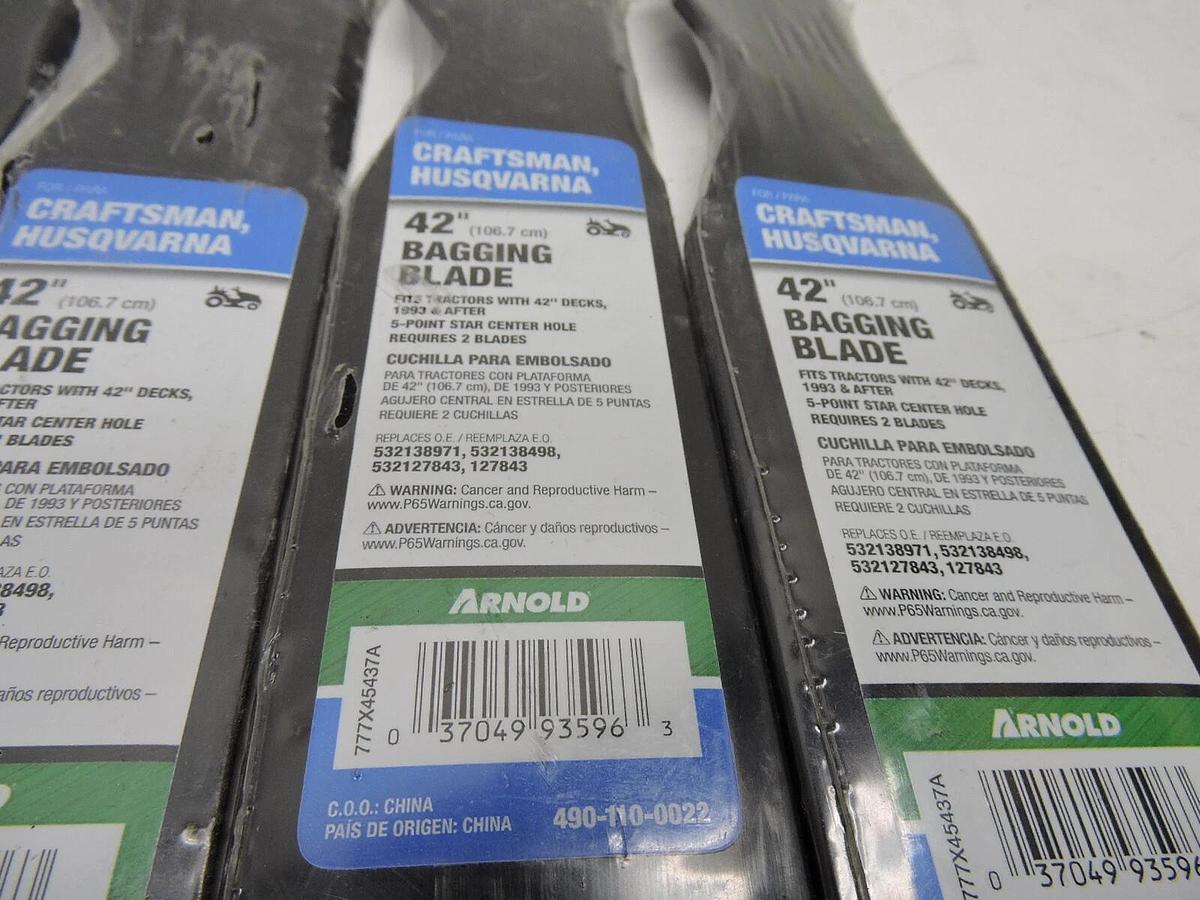 (5 PACK) 21" Arnold 490-110-0022 Bagging Blade for 42 " Cut 532138498, 532138971