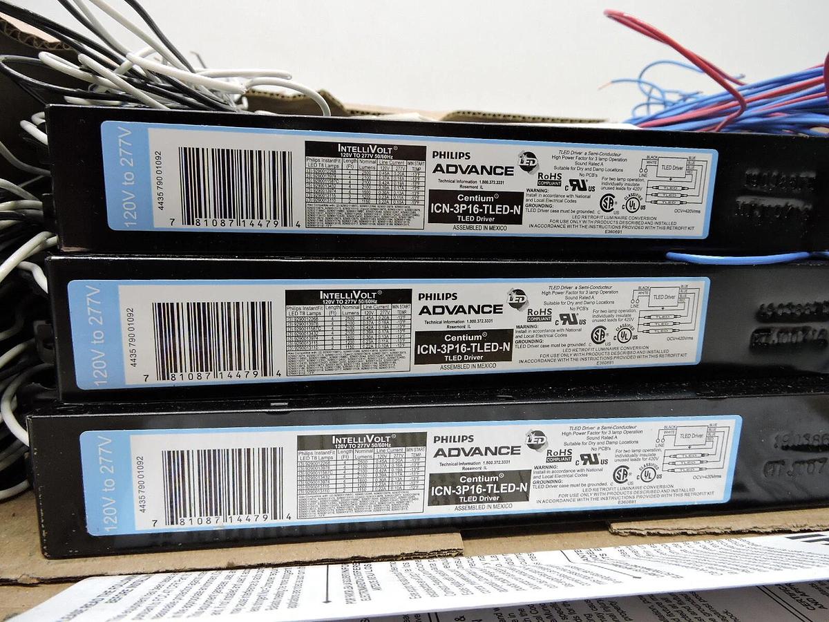 (30) Philips Advance ICN3P16TLEDN35M Electronic Driver-3 16W TLED 120-277V - NEW