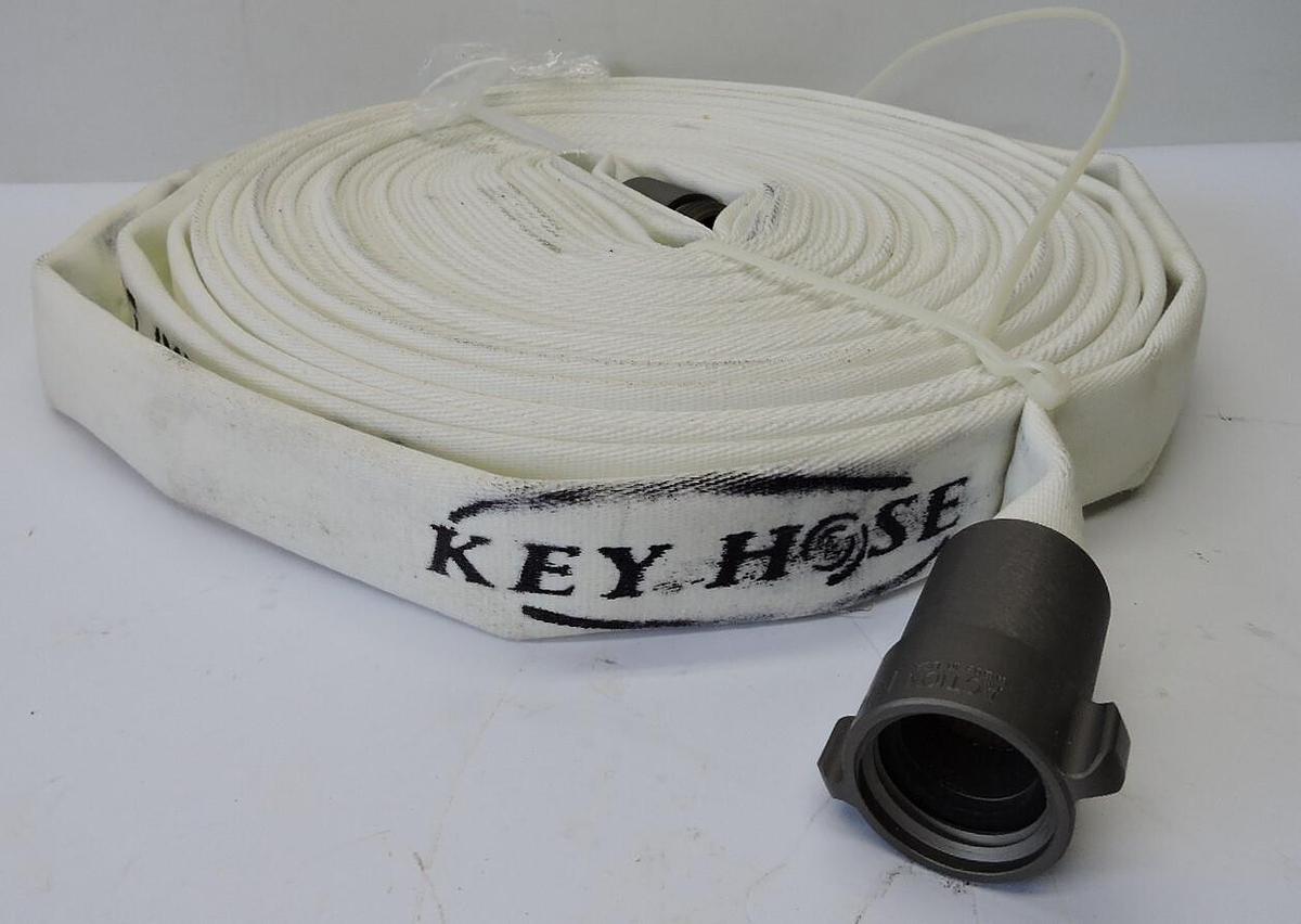 100' Key Hose Fire Service Hose (Test to 300 PSI) Hose Action NH