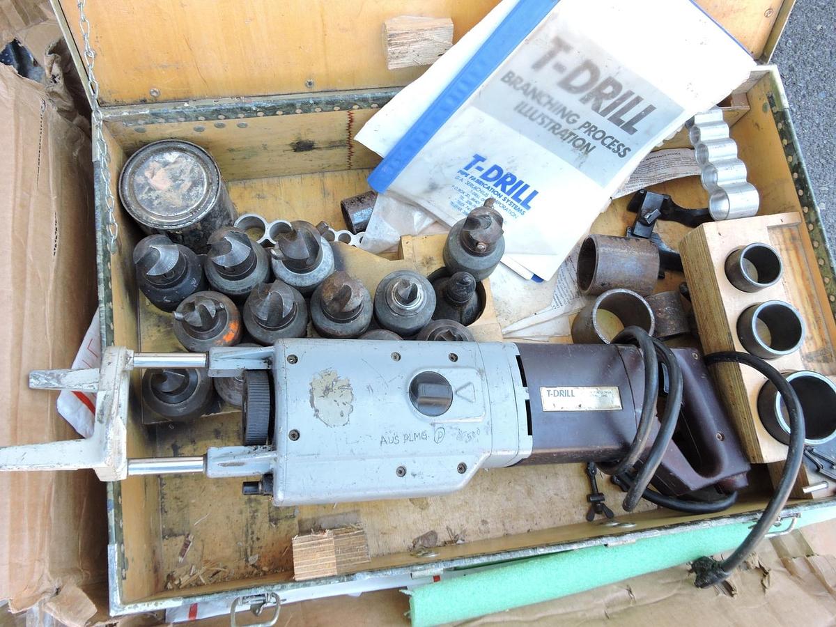 T-DRILL T-55g / T55G PORTABLE COLLARING MACHINE COPPER w/ Accessories!