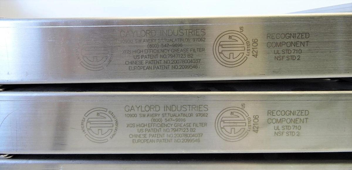 (Lot of 10) Gaylord Industries XGS 11 High Efficiency Grease Filter NEW OEM
