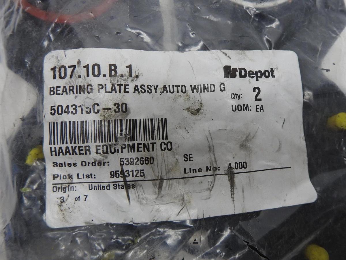 504315C-30 Bearing Plate Assy Auto Wind Haaker Equipment Bearing Plate Hose Reel
