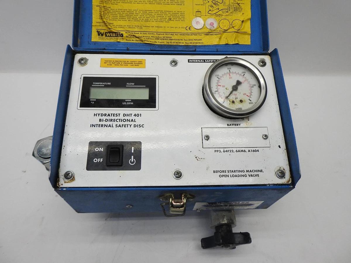 Webtec DHT401 Hydratest DHT 401 Bi-Directional Hydraulic Tester Webster