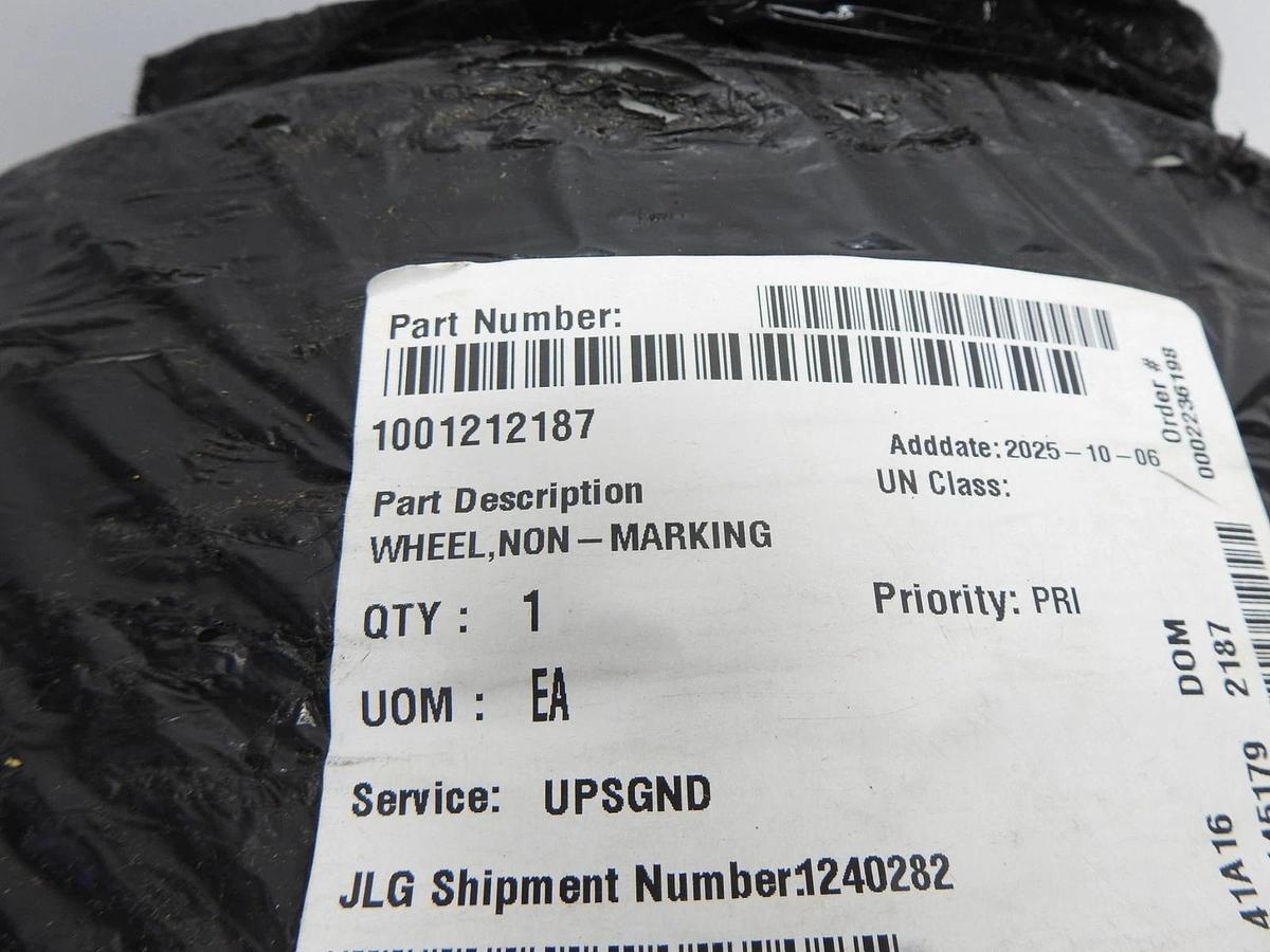 GENUINE JLG 1001212187 Non Marking Rubber Wheel 5"x16"x16" - OEM NEW