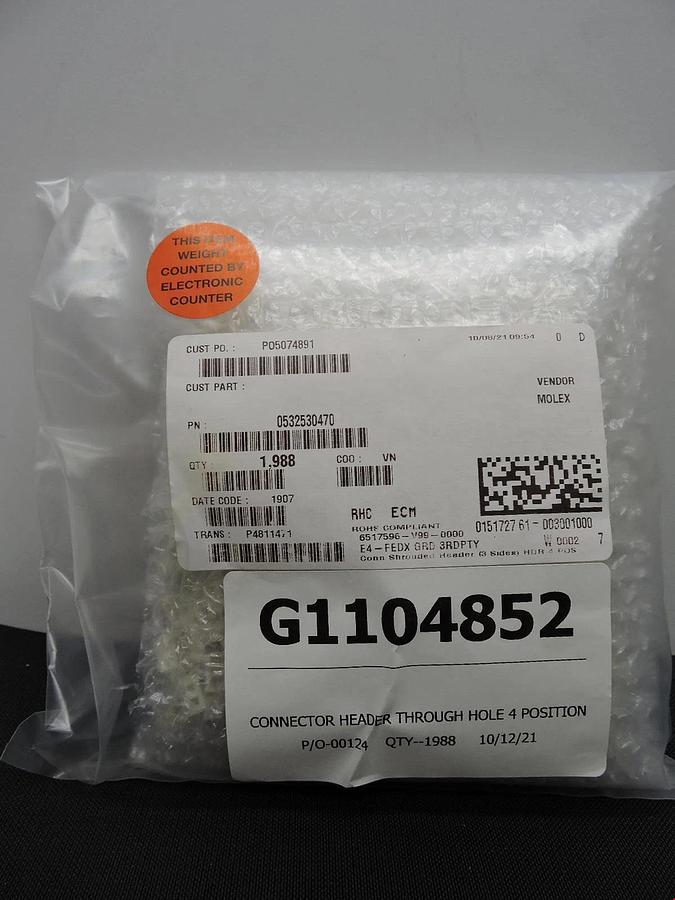 (Lot of 1988) - Molex 0532530470 CONN HEADER VERT 4POS 2MM