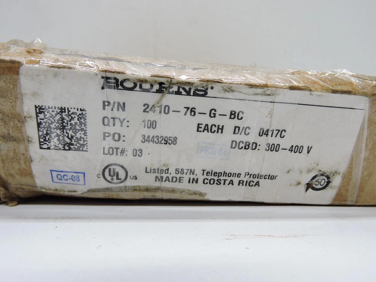 (100) Bourns 2410-76-G-BC Gas Discharge Tube Telephone Protector 5 Pin - NEW!