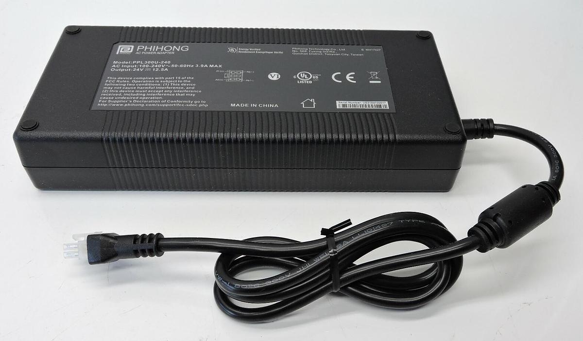 Phihong PPL300U-240 Desktop AC Adapters 300W 24V 12.5A C14 Input 6 Pos Conn NEW