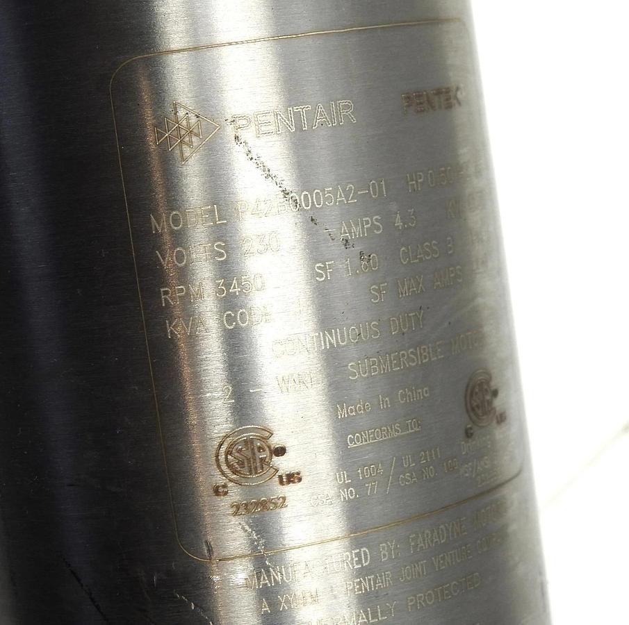 Myers 2NFL52-8-P4-01 2 Wire Submersible Pump w/ Pentair P42B0005A2-01 - NOB NEW