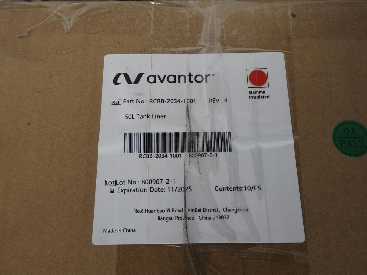 Avantor 50L Tank Liner 10/pcs (EXP 11/2025) RCBB-2034-1001 - NEW!