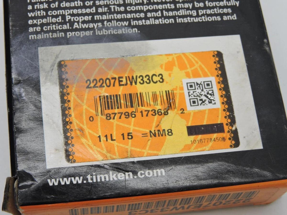 TIMKEN 22207EJW33C3 BEARING - OEM NEW!