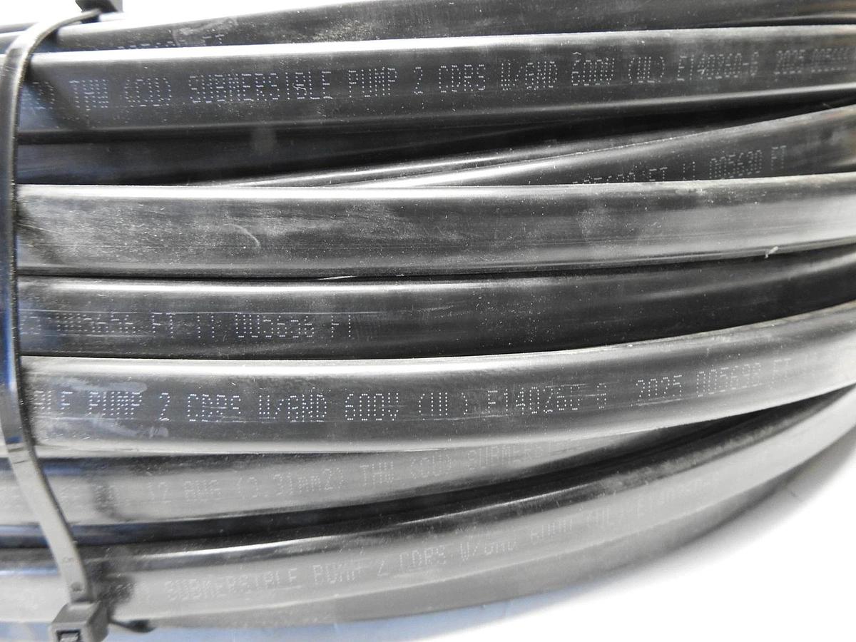 Service Wire Co Submersible Pump 12AWG E140260-G THW Cable, 600V - 300' 3 Wire