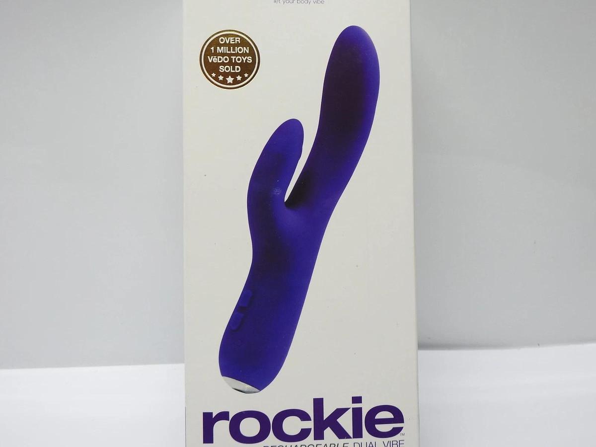 VeDO Rockie Dual Rechargeable Vibe Rabbit Vibrator Indigo