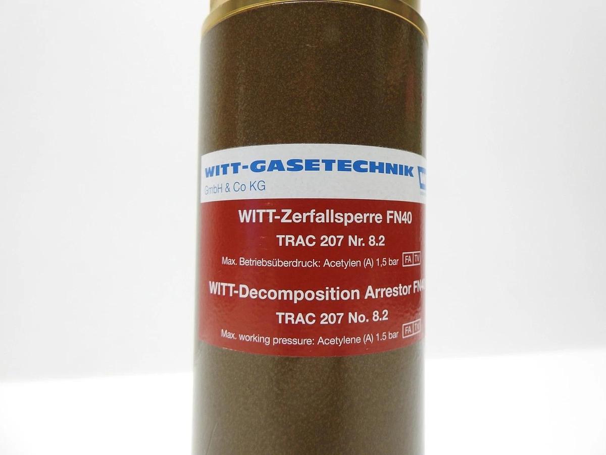 WITT Gasetechnik FN40 Flashback Arrestor – Acetylene / Industrial Gas