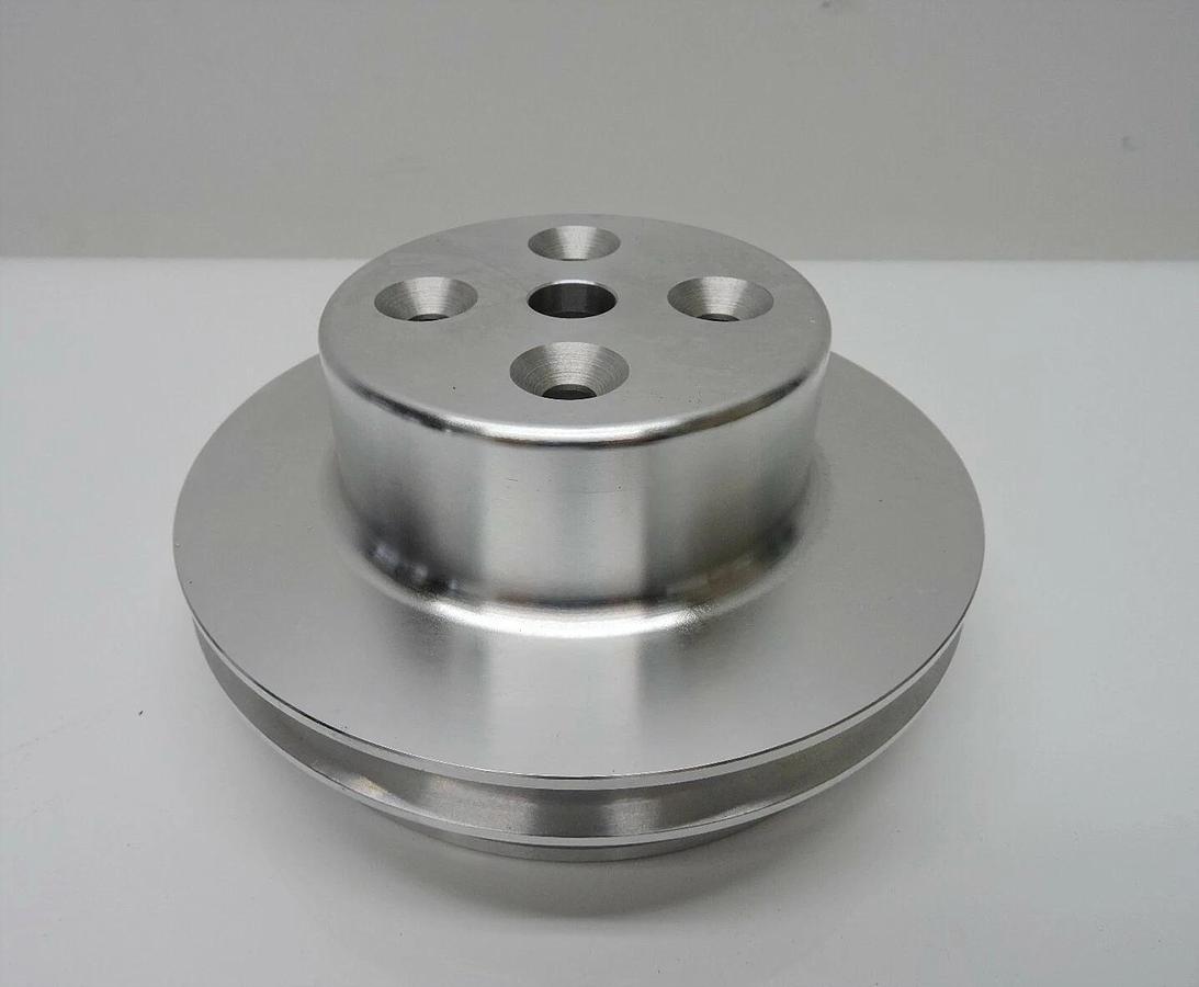 1969-1977 Chevy Chevelle Big Block Satin Aluminum Water Pump Pulley Double Groov