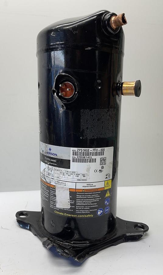 Copeland Emerson ZP51K6E-PFV-800 230V1PH R410A 51K BTU COMPR Scroll Compressor