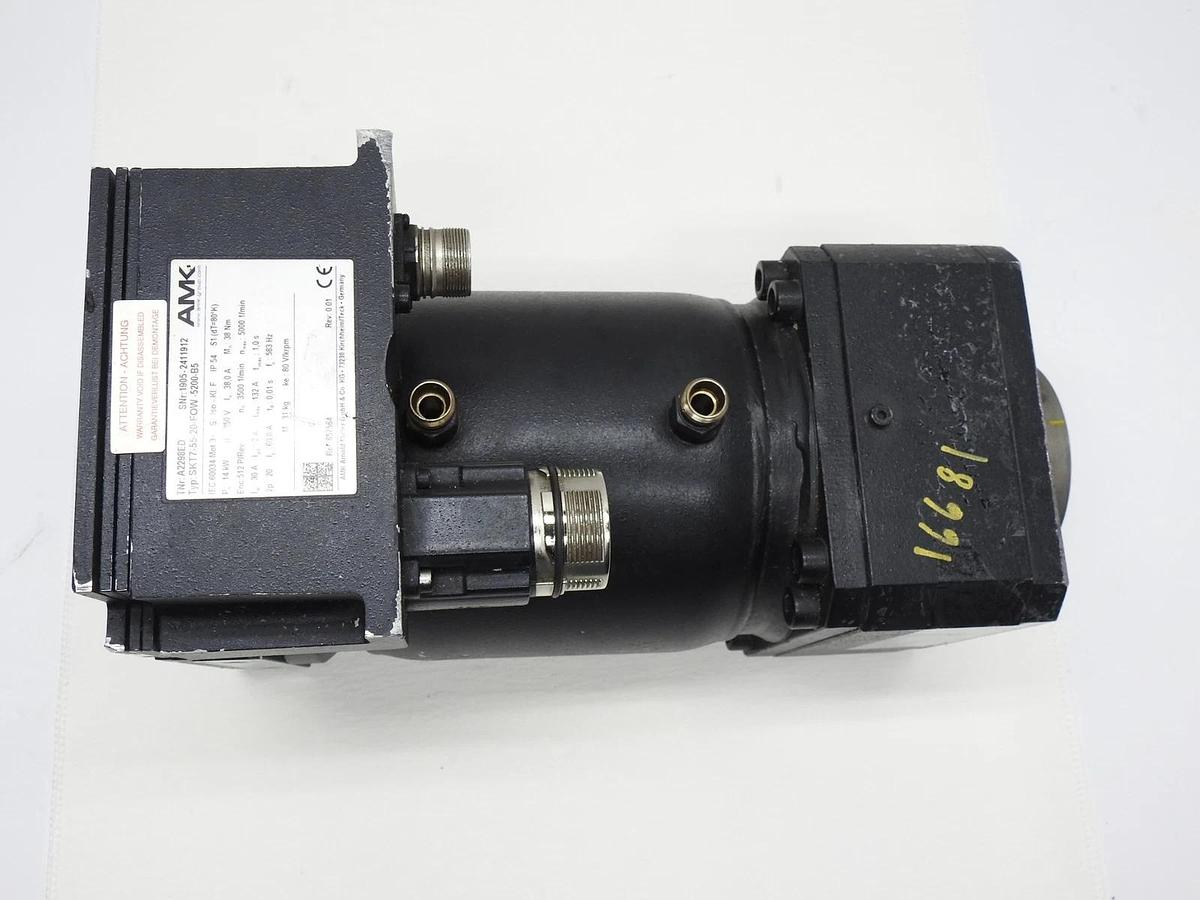 AMK SKT7-55-20-FOW-5200-B5 Servo Motor A2298ED SKT7-55-20 (14KW, 350V) USED NICE