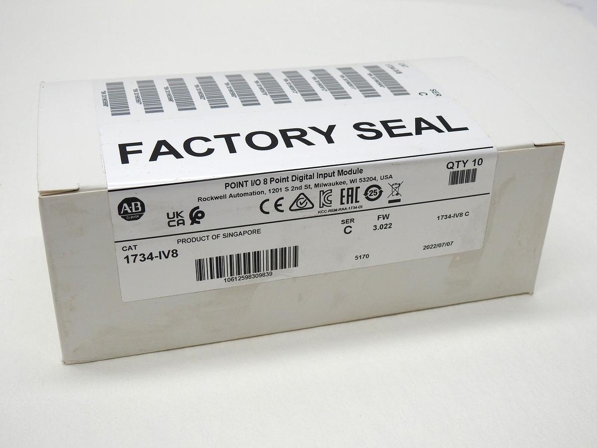 Box of 10 *2022* NEW Allen Bradley 1734-IV8 I/O 8 Point Digital Input Module USA