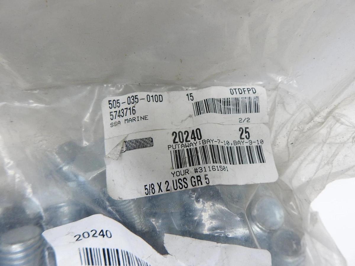 Imperial 5/8"-11 x 2" Grade 5 USS Hex Head Cap Screw Zinc Plated, Steel, 25 PK