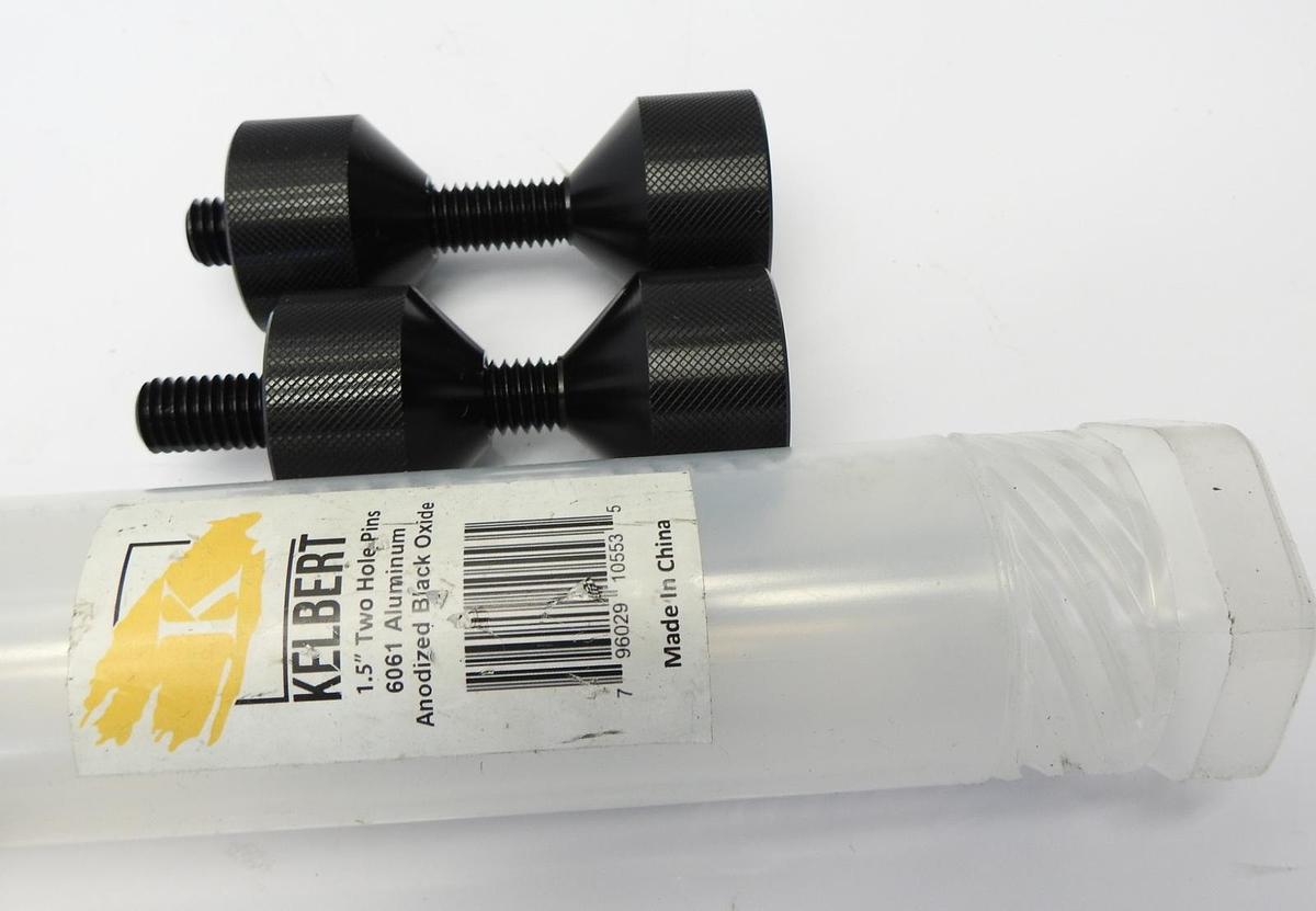 Kelbert-1-1/8" Two Hole Pins Set - Handy 6061 Aluminum Lightweight - OEM NEW