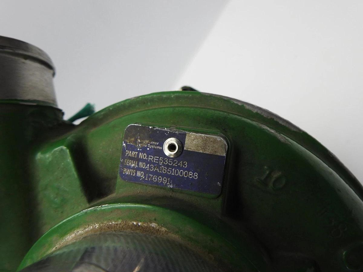 OEM John Deere RE535243 Turbocharger, 12Volts Turbo w/ Actuator DZ108162 Genuine