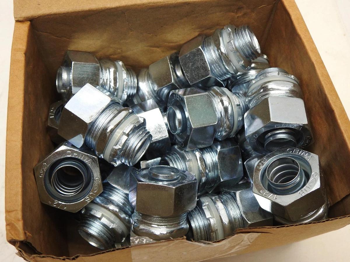 (25 Pack) Emerson 4QS-50 1/2" Liquidtight Connector, Straight 4QS50 OEM NEW!