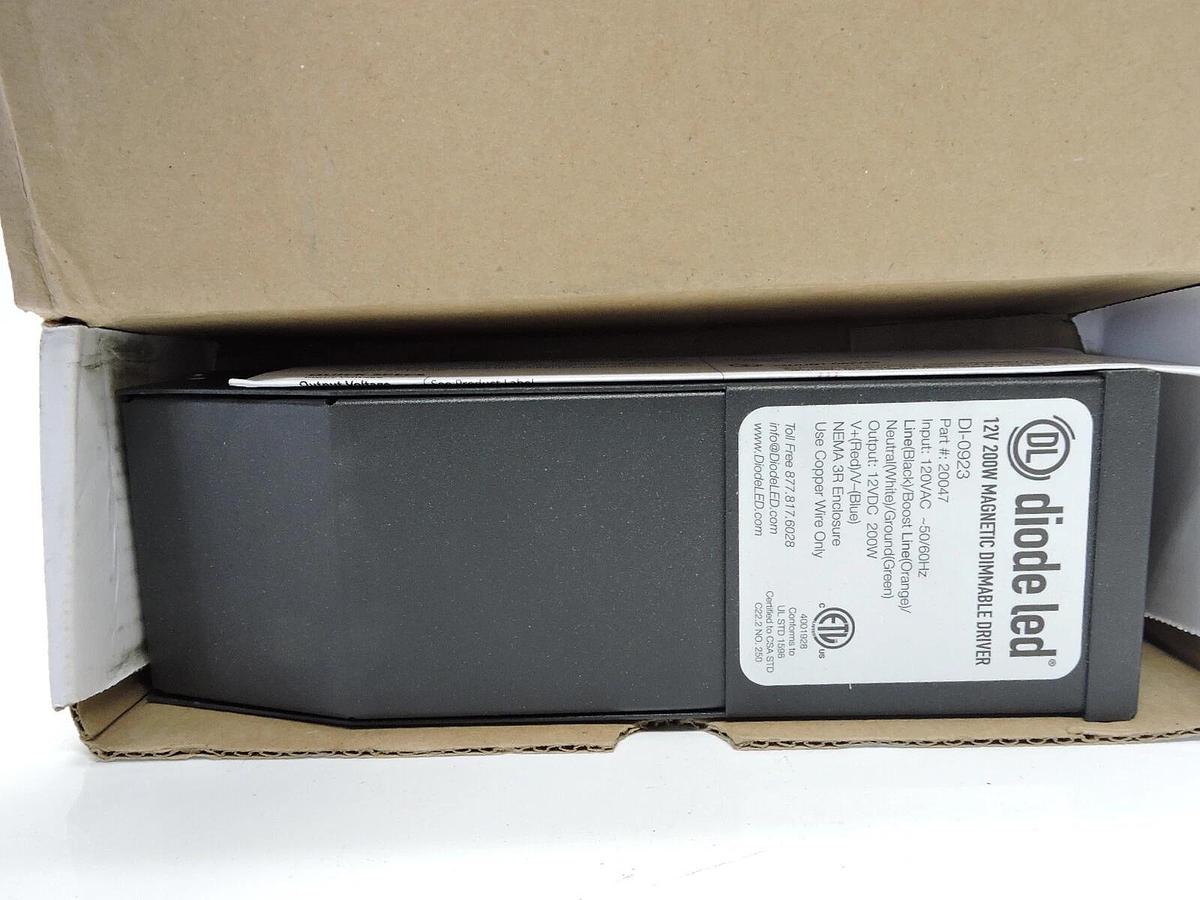 Diode LED 12V DC Magnetic Dimmable Driver 200W - NEW - 12V 200W
