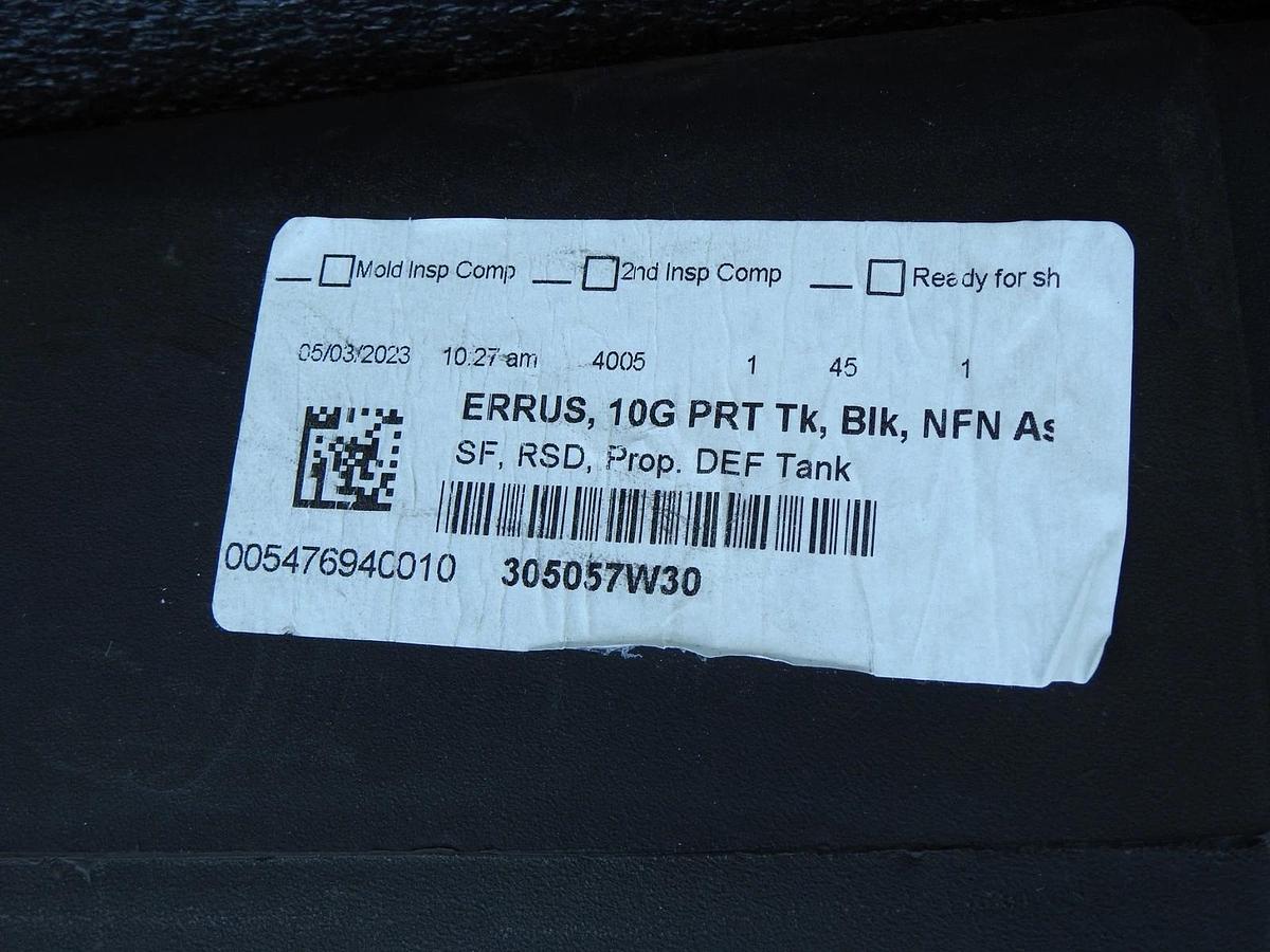 10 Gallon Def Tank ERRUS, 10G PRT Tk, Blk, NFN 305057W30 (22"x18") - NEW