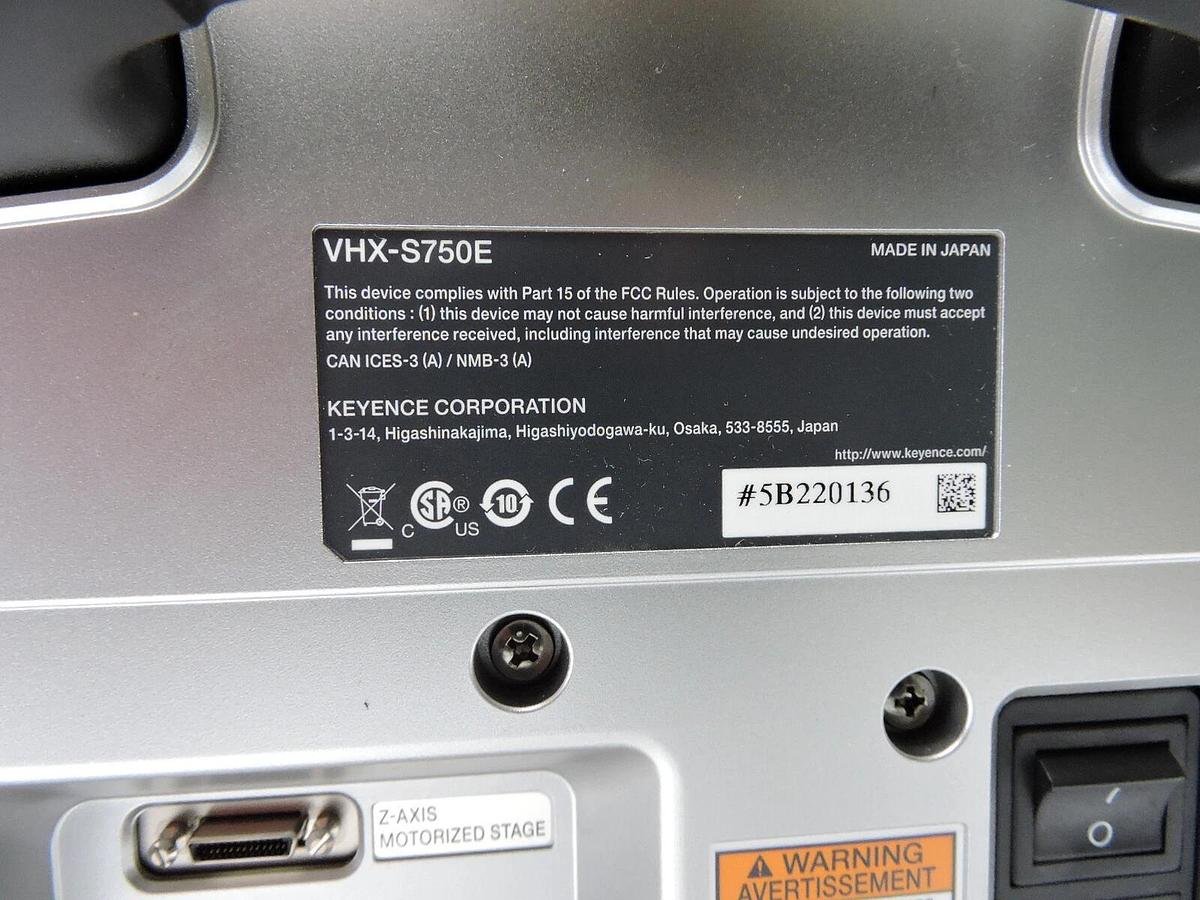 Keyence VHX-S750E Motorized Stand Base Free-Angle Observation System VHX 7000