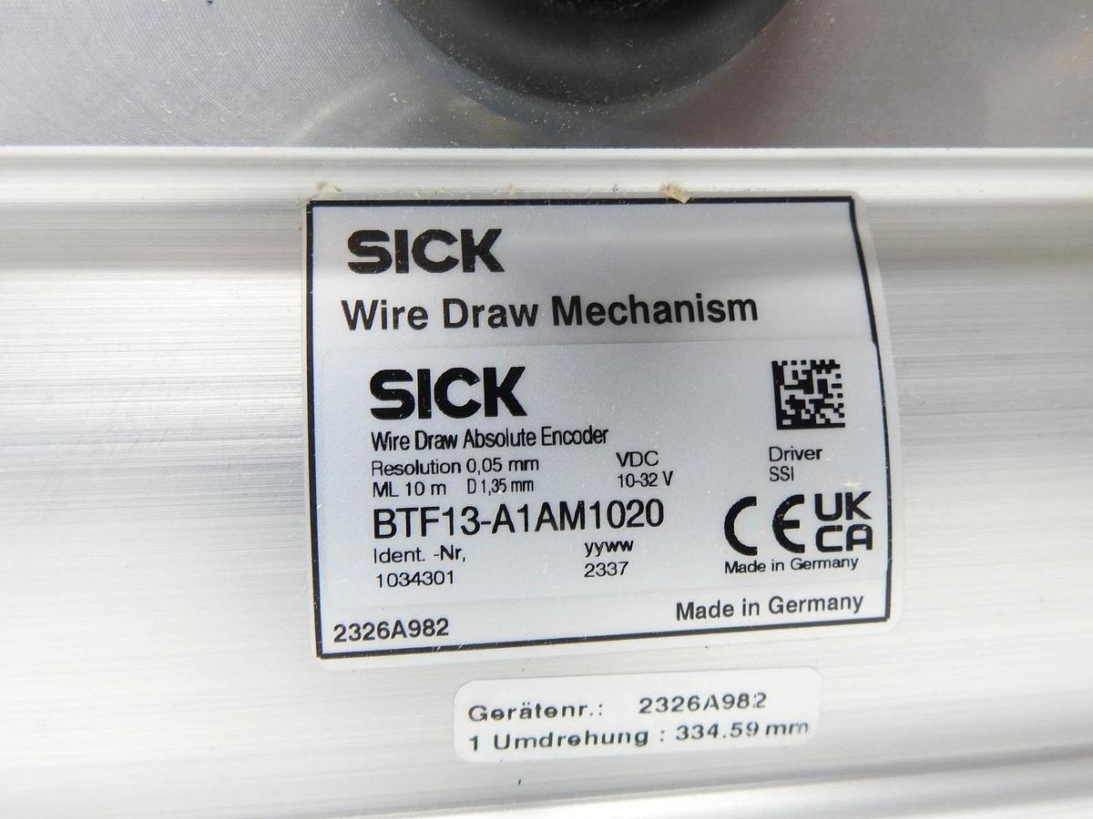 New SICK BTF13-A1AM1020 Wire Draw Encoders 0m-10m,SSI,Male Conn, Radial,10V-32V