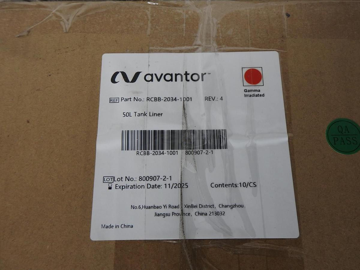 Avantor 50L Tank Liner 10/pcs (EXP 11/2025) RCBB-2034-1001 - NEW!