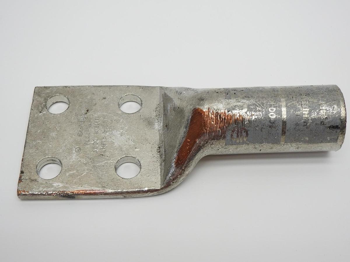BURNDY YA44-4N 1000MCM 4 HOLE COPPER COMPRESSION LUG - OEM NEW!