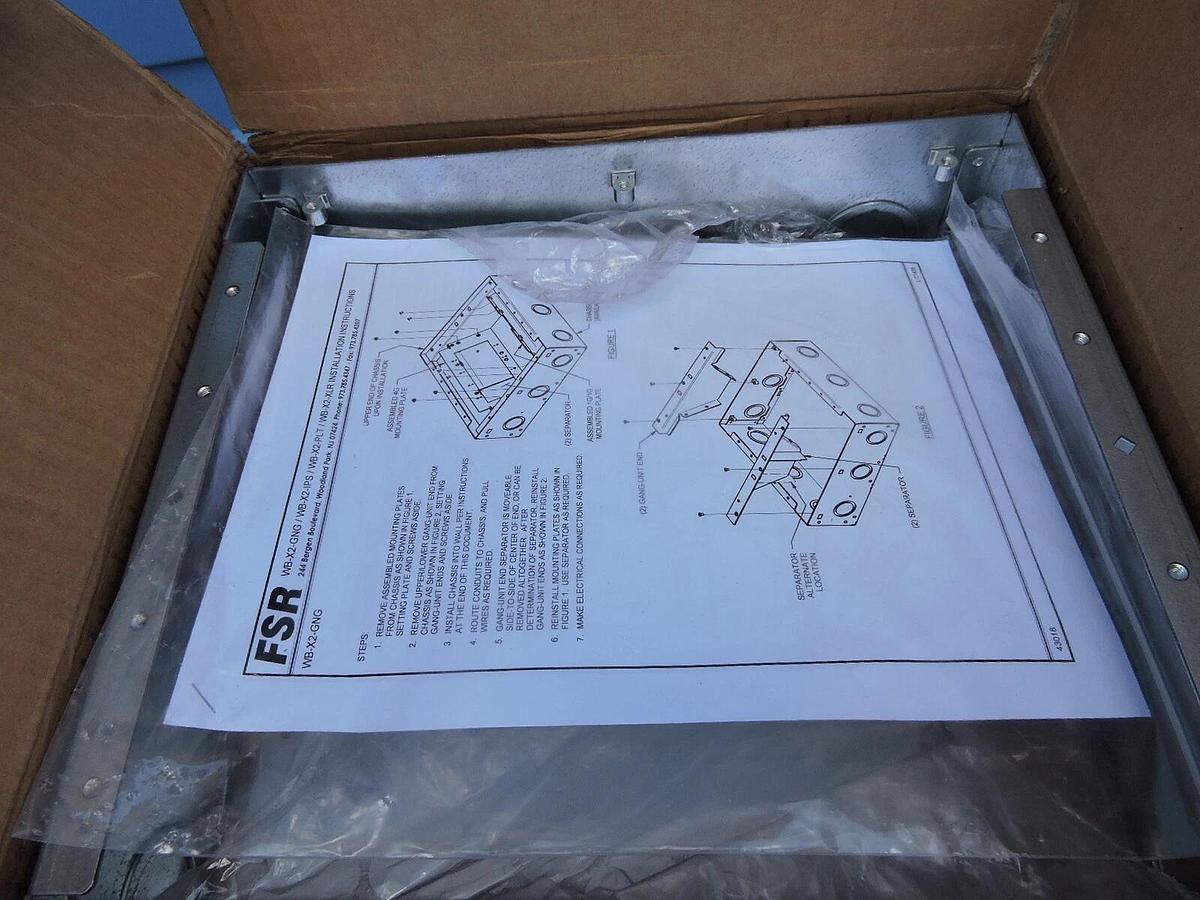 FSR WB-X2-PLT-B 12.38″×12.38″×4″ Back Box w/ Blank Plate - NOB NEW!