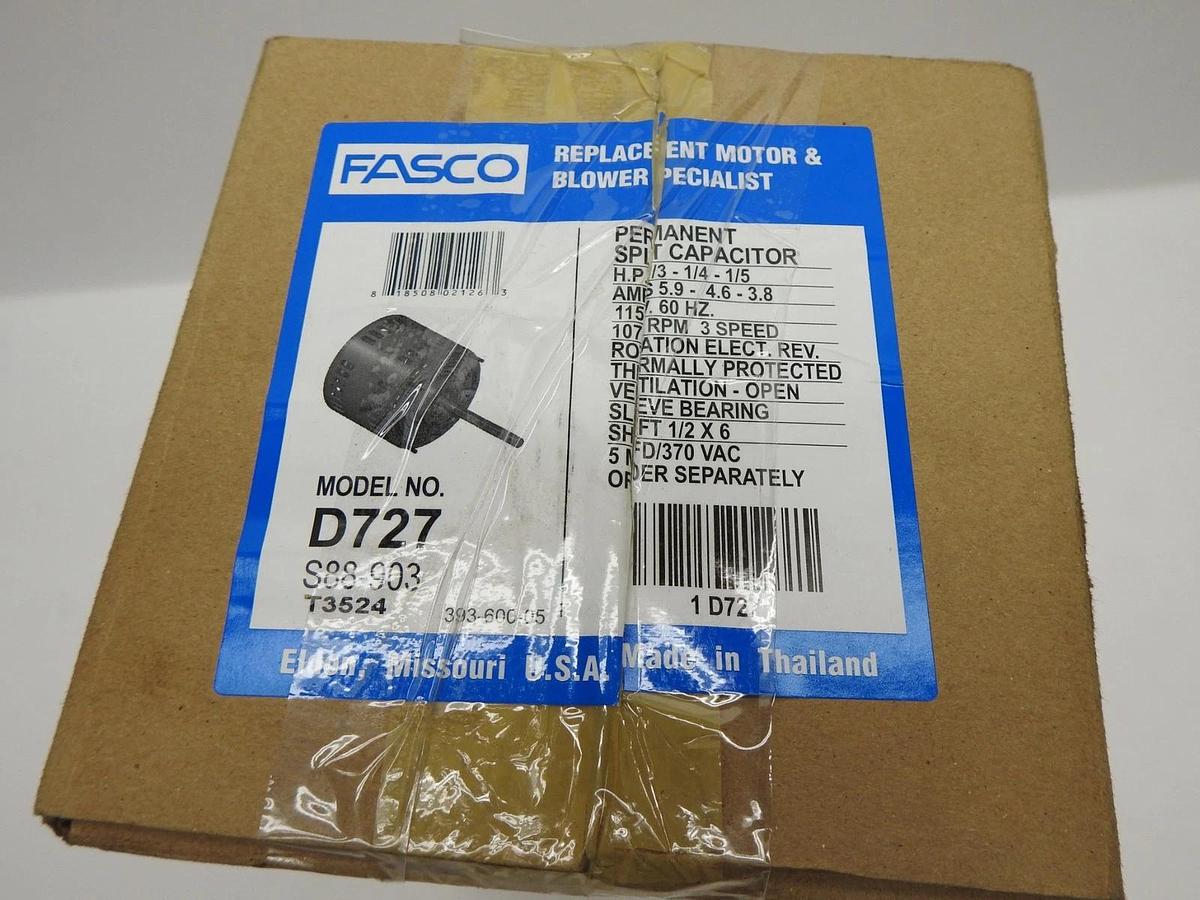 Fasco D727 5.6" Direct Drive Blower Motor, 1/3 HP, 115 Volts, 1075 RPM S88-903